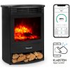 Klarstein Bormio S Smart, elektrický krb, 950/1900 W, termostat, týždenný časovač, čierny (FP9-BormioS SmartB)