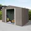Riwall PRO RMSA 8x10 Brown - záhradný domček kovový 3 x 2,4 m SD-X0810-H170C-B