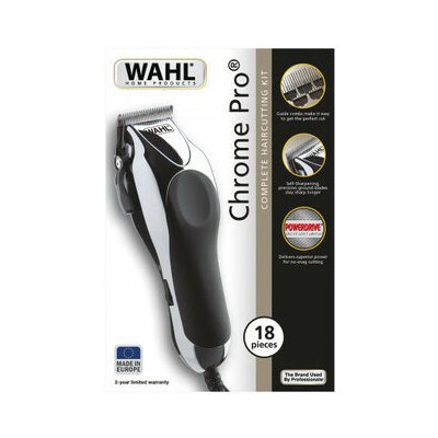 Wahl 20103-0460 Chrome Pro / zastrihávač vlasov / šírka čepele: 45 mm/min. 1mm / 10 nástavcov (WHL-20103-0460)