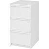 Livarno® Komoda Genf s 3 zásuvkami, úzka, biela (100398446)