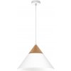Luminex Luster na lanku SINGLE 1xE27/15W/230V biela/buk LU0463 + záruka 3 roky zadarmo