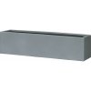 Truhlík z materiálu fiberstone Sleek Balcony sivý matný 80 x 20 x 20 cm