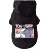 Oblečenie pre psa s kapucňou a postavičkami Tom and Jerry Čierna S