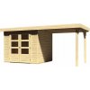 LANIT PLAST drevený domček KARIBU ASKOLA 3 + prístavok 240 cm (73246) natur LG1764 – cena za ks