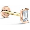 DF Labreta Piercingové náušnice 6342 z ružového zlata, s laboratórnym diamantom