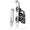 AXAGON PCEA-S2N, PCIe radič - 2x sériový port (RS232) 250 kbps, vrátane. LP