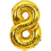 Cakesicq Fóliový balón číslo osem zlatý 102cm