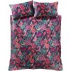 Fialové zamatové obliečky na dvojlôžko 200x200 cm Kate Floral – Catherine Lansfield