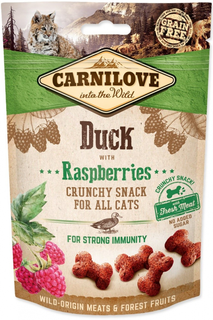 Carnilove Cat Crunchy Snack Duck with Raspberries with fresh meat 50 g