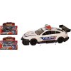 Policajné auto športové kov 11cm - strieborná