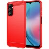 Gumený kryt Brushed na Samsung Galaxy A25 5G – Červená