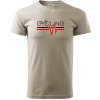 Cycling ekg - Klasické pánske tričko vyššej gramáže - M ( Ľadovo sivá )