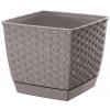 Prosperplast Ratolla Square 25 x 25 x 22 cm moka