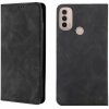 Peňaženkové kožené puzdro Skin Feel na Motorola Moto E20 / E30 / E40 - Čierna