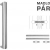 FT - MADLO kód K40 40x20 mm UN pár Rozteč madla: 350 mm, Dĺžka: 370 mm, Rozmer profilu madla: 40x20 mm NEM - nerez matná (F60)