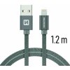 Swissten 71523202 Datový Textile Usb / Lightning, 1,2m, šedý