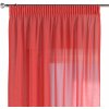 Dekoria Záves na riasiacej páske, priesvitná, červená, Výpredaj, 128-02