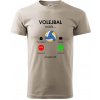 Volejbal volá - Klasické pánske tričko vyššej gramáže - 3XL ( Ľadovo sivá )