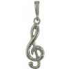 Strieborný prívesok husľový kľúč
