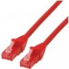 Roline 21.15.2513 RJ45 sieťové káble, prepojovacie káble CAT 6 U/UTP 3 m červená (jasná) netienený, bez halogénov, samozhášavý 1 ks; 21.15.2513