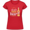 Akciové Dámske Tričko SoftStyle Gildan Zachráň vodu pi pivo Červená Dámske