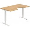 Pracovný stôl Motion Ergo, PO, 2S, 160x70,5-120,5x90 cm, dub/biela