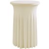 TENTino Elastický obrus SKIRTING na koktailový bistro stôl 60 cm VIAC FARIEB Farba obrusu: KRÉMOVÁ / IVORY