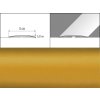 Prechodové lišty A71 - SAMOLEPIACE šírka 8 x výška 0,51 x dĺžka 200 cm - zlatá