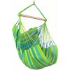 La Siesta Závesné hojdacie kreslo DOMINGO BASIC CARIBIC - lime, látka: 100% polypropylén / tyč: bambus / otočný čap: nerezová oceľ