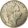Stříbrná mince 1 zlatník František Josef I. Rakouská ražba 1858