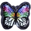 Aplikácia motýľ s obojstrannými flitrami - černá multicolor
