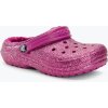 Detské žabky Crocs Classic Lined Glitter Clog fuchsia fun/multi (33-34 EU)