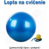 Gymnastická lopta - GYM BALL 75cm s pumpou modrá