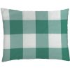 XPOSE® Bavlnená obliečka na vankúš KÁRO - tmavo zelená 70x90 cm, Bavlna