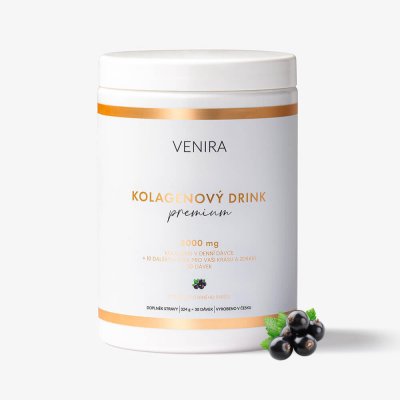 Venira Premium kolagenový drink pre vlasy nechty a pleť 324 g čierne ríbezle 30 dávok