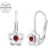 SILVEGO zlaté náušnice pro děti s přírodním topazem Swarovski® Gemstones