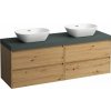 Laufen Lani Umyvadlová skříňka s deskou, se 4 zásuvkami, 160cm, divoký dub H4055941122671