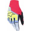 Rukavice ALPINESTARS Techstar (svetlá modrá/červená/žltá fluo/čierna) M