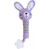 Zajačik babyted pískatko / hryzátko plyš 25cm fialový