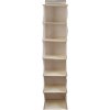 Závesný organizér na oblečenie Compactor SANDY 30 x 30 x 105 cm - 6 políc, béžový (RAN11281)