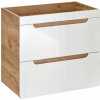 Comad Umývadlová skrinka Aruba 820 2S dub craft zlatý/biely lesk
