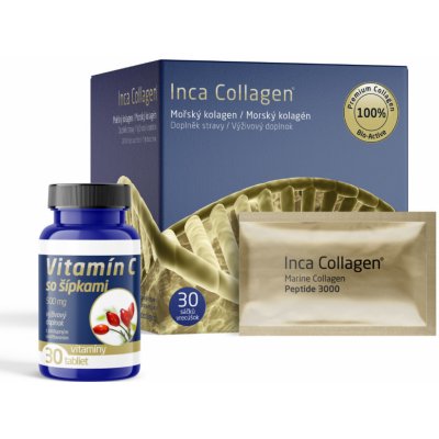 Inca Collagen 100% morský kolagén v prášku 30 vrecúšok balenie 3 ks