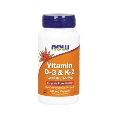 Vitamín D3 & K2 - NOW Foods - 120 kaps.