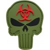 WARAGOD Nášivka 3D Punisher Biohazard OG 7.5x5.6cm