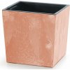 PROSPERPLAST Kvetináč URBI SQUARE LOW EFFECT 24cm terakota