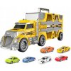 Bavytoy Kufrík kamión žltý s dráhou a 6 autami