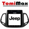 TomiMax Jeep Compass 2017-2018 TESLA style Android 15 autorádio s WIFI, GPS, USB, BT HW výbava: 4 Core 2GB+32GB LOW