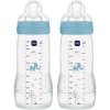 Mam Detská antikoliková fľaša Easy Active 2x330 ml Modrá