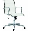 Kancelárska stolička KASE – 8850 MESH LOW BACK biela (kancelárska stolička so sieťovinou na sedáku a operadle)