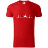Ekg lokomotíva - Tričko z organickej bavlny - 2XL ( Červená )